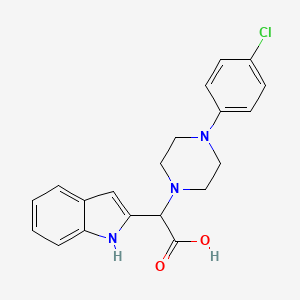 molecular formula C20H20ClN3O2 B1516741 [4-(4-Chloro-phenyl)-piperazin-1-YL]-(1H-indol-2-YL)-acetic acid 