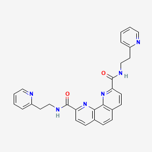 molecular formula C28H24N6O2 B15167464 1,10-Phenanthroline-2,9-dicarboxamide, N,N'-bis[2-(2-pyridinyl)ethyl]- CAS No. 357166-14-4