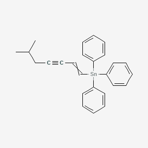 (6-Methylhept-1-en-3-yn-1-yl)(triphenyl)stannane