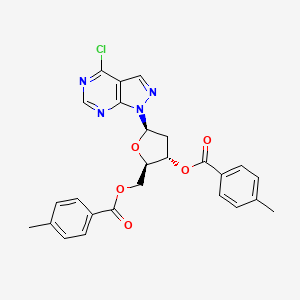 molecular formula C26H23ClN4O5 B1516747 4-CHLORO-1-(3,5-DI-O-TOLUOYL-beta-D-2-DEOXYRIBOFURANOSYL)PYRAZOLO[3,4-D]PYRIMIDINE 