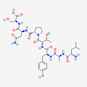 molecular formula C34H52N8O12 B15167472 L-Leucyl-L-alanyl-L-tyrosyl-L-threonyl-L-prolyl-L-asparaginyl-L-serine CAS No. 649560-79-2