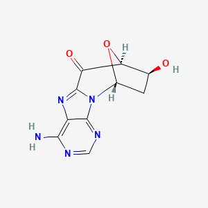 molecular formula C10H9N5O3 B1516749 5'-Oxo-2'-deoxy-8,5'-cycloadenosine 