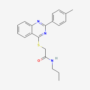 2-{[2-(4-Methylphenyl)-4-quinazolinyl]sulfanyl}-N-propylacetamide