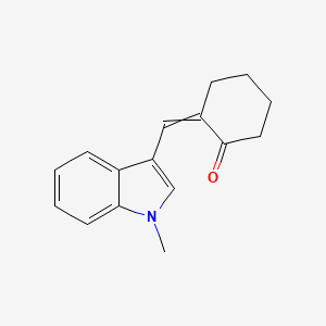 molecular formula C16H17NO B15167509 Cyclohexanone, 2-[(1-methyl-1H-indol-3-yl)methylene]-, (2Z)- CAS No. 877175-21-8