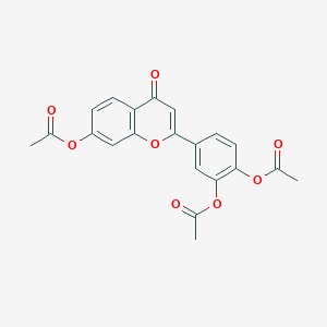 molecular formula C21H16O8 B15167515 4H-1-Benzopyran-4-one, 7-(acetyloxy)-2-[3,4-bis(acetyloxy)phenyl]- CAS No. 326621-73-2