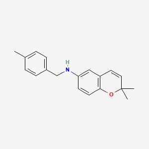 molecular formula C19H21NO B15167523 2,2-Dimethyl-N-[(4-methylphenyl)methyl]-2H-1-benzopyran-6-amine CAS No. 602331-55-5