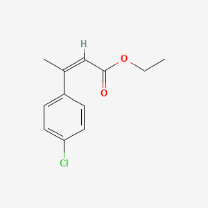 molecular formula C12H13ClO2 B15167563 3-(4-Chlorophenyl)-2-butenoic acid ethyl ester 