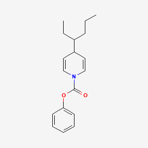 molecular formula C18H23NO2 B15167567 Phenyl 4-(hexan-3-yl)pyridine-1(4H)-carboxylate CAS No. 651053-99-5