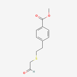 Benzoic acid, 4-[2-[(2-oxoethyl)thio]ethyl]-, methyl ester