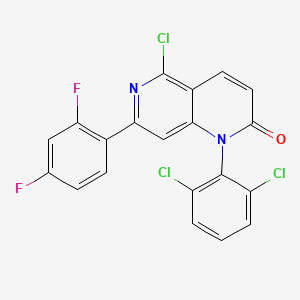 1-(2,6-Dichlorophenyl)-5-chloro-7-(2,4-difluorophenyl)-1,6-naphthyridine-2(1H)-one