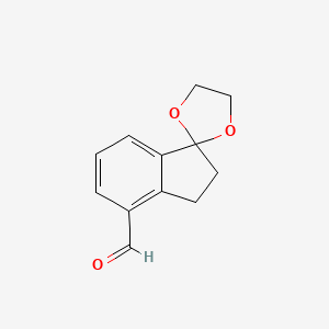molecular formula C12H12O3 B1516767 4-Formyl-indan-1-one 1,2-ethanediol ketal 