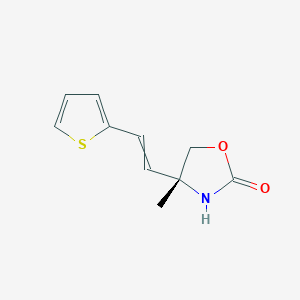 (4R)-4-Methyl-4-[2-(thiophen-2-yl)ethenyl]-1,3-oxazolidin-2-one