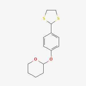 2H-Pyran, 2-[4-(1,3-dithiolan-2-yl)phenoxy]tetrahydro-