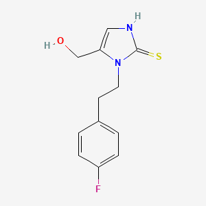 1-[2-(4-Fluorophenyl)ethyl]-5-(hydroxymethyl)-1,3-dihydro-2H-imidazole-2-thione