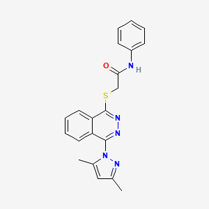 2-{[4-(3,5-Dimethyl-1H-pyrazol-1-yl)-1-phthalazinyl]sulfanyl}-N-phenylacetamide