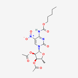 2',3'-Di-O-acetyl-5'-deoxy-5-nitro-N4-(pentyloxycarbonyl)cytidine