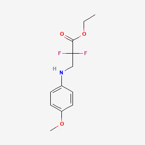 Ethyl 2,2-difluoro-3-(4-methoxyanilino)propanoate