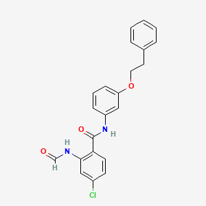 4-Chloro-2-formamido-N-[3-(2-phenylethoxy)phenyl]benzamide