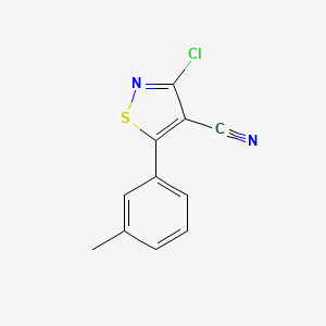 4-Isothiazolecarbonitrile, 3-chloro-5-(3-methylphenyl)-