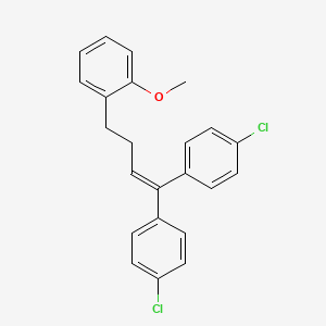 molecular formula C23H20Cl2O B15167829 2-[4,4-Bis(4-chlorophenyl)-3-butenyl]anisole CAS No. 649556-28-5