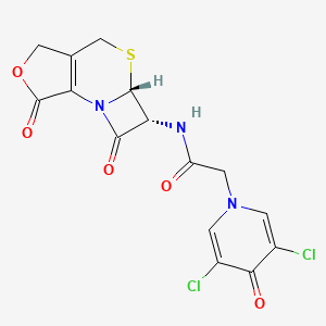 (5AR-trans)-3,5-dichloro-4-oxo-N-(1,4,5a,6-tetrahydro-1,7-dioxo-3H,7H-azeto(2,1-b)furo(3,4-d)(1,3)thiazin-6-yl)-4H-pyridine-1-acetamide