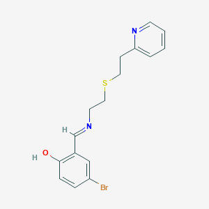 4-Bromo-6-{[(2-{[2-(pyridin-2-YL)ethyl]sulfanyl}ethyl)amino]methylidene}cyclohexa-2,4-dien-1-one