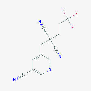 [(5-Cyanopyridin-3-yl)methyl](3,3,3-trifluoropropyl)propanedinitrile