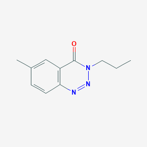 molecular formula C11H13N3O B15168526 6-Methyl-3-propyl-1,2,3-benzotriazin-4(3H)-one CAS No. 646525-53-3