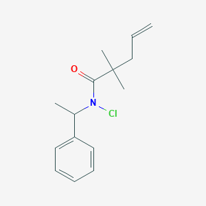 N-Chloro-2,2-dimethyl-N-(1-phenylethyl)pent-4-enamide