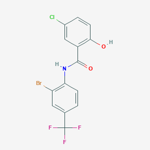 N-[2-Bromo-4-(trifluoromethyl)phenyl]-5-chloro-2-hydroxybenzamide