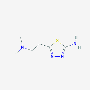 molecular formula C6H12N4S B1516864 5-[2-(Dimethylamino)ethyl]-1,3,4-thiadiazol-2-amine CAS No. 14068-78-1