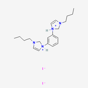 1,1'-(1,3-Phenylene)bis(3-butyl-2,3-dihydro-1H-imidazol-1-ium) diiodide