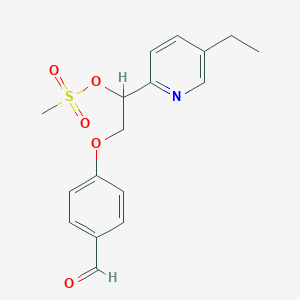 1-(5-Ethylpyridin-2-yl)-2-(4-formylphenoxy)ethyl methanesulfonate