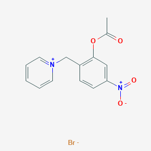 molecular formula C14H13BrN2O4 B15168678 1-{[2-(Acetyloxy)-4-nitrophenyl]methyl}pyridin-1-ium bromide CAS No. 644997-69-3