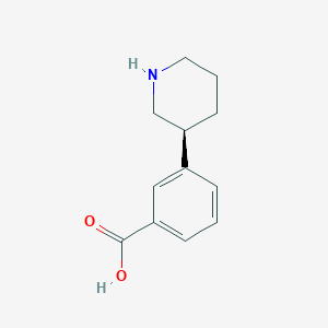 molecular formula C12H15NO2 B1516875 (S)-3-(piperidin-3-yl)benzoic acid 