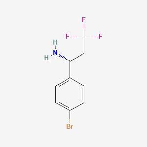 molecular formula C9H9BrF3N B1516882 (1R)-1-(4-溴苯基)-3,3,3-三氟丙-1-胺 CAS No. 1259904-38-5