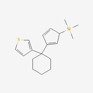 Trimethyl{3-[1-(thiophen-3-yl)cyclohexyl]cyclopenta-2,4-dien-1-yl}silane