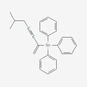 molecular formula C26H26Sn B15169079 Stannane, (5-methyl-1-methylene-2-hexynyl)triphenyl- CAS No. 650605-89-3