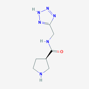 molecular formula C7H12N6O B15169083 (3R)-N-[(2H-Tetrazol-5-yl)methyl]pyrrolidine-3-carboxamide CAS No. 916220-39-8