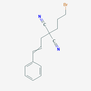 (3-Bromopropyl)(3-phenylprop-2-en-1-yl)propanedinitrile