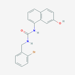 molecular formula C18H15BrN2O2 B15169122 Urea, N-[(2-bromophenyl)methyl]-N'-(7-hydroxy-1-naphthalenyl)- CAS No. 648420-33-1