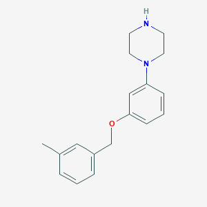 molecular formula C18H22N2O B1516929 1-{3-[(3-Methylphenyl)methoxy]phenyl}piperazine CAS No. 1082454-49-6