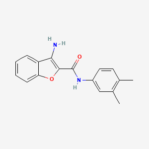 molecular formula C17H16N2O2 B1516941 3-amino-N-(3,4-dimethylphenyl)-1-benzofuran-2-carboxamide CAS No. 1082500-26-2