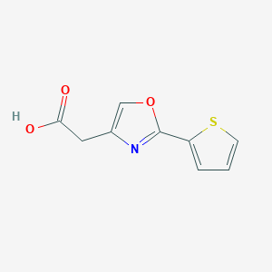 molecular formula C9H7NO3S B1516942 2-[2-(Thiophen-2-yl)-1,3-oxazol-4-yl]acetic acid CAS No. 1082414-36-5