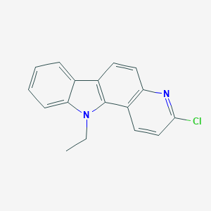molecular formula C17H13ClN2 B151695 11H-Pyrido(3,2-a)carbazole, 3-chloro-11-ethyl- CAS No. 127040-48-6