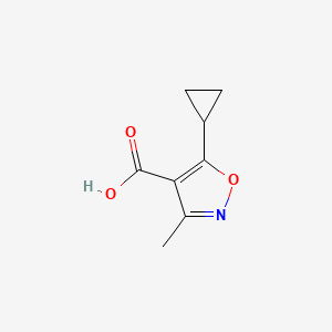 molecular formula C8H9NO3 B1516955 5-Cyclopropyl-3-methyl-1,2-oxazole-4-carboxylic acid CAS No. 1082329-71-2