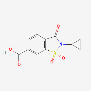molecular formula C11H9NO5S B1516957 2-Cyclopropyl-1,1,3-trioxo-2,3-dihydro-1$L^{6},2-benzothiazole-6-carboxylic acid CAS No. 1082558-21-1