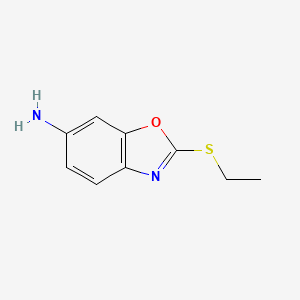 molecular formula C9H10N2OS B1516965 2-(乙硫基)-1,3-苯并噁唑-6-胺 CAS No. 874463-07-7