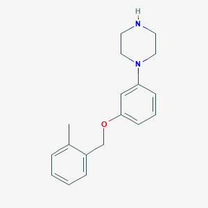molecular formula C18H22N2O B1516984 1-{3-[(2-Methylphenyl)methoxy]phenyl}piperazine CAS No. 1082511-71-4