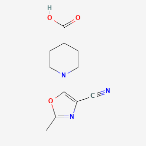 1-(4-Cyano-2-methyl-1,3-oxazol-5-yl)piperidine-4-carboxylic acid
